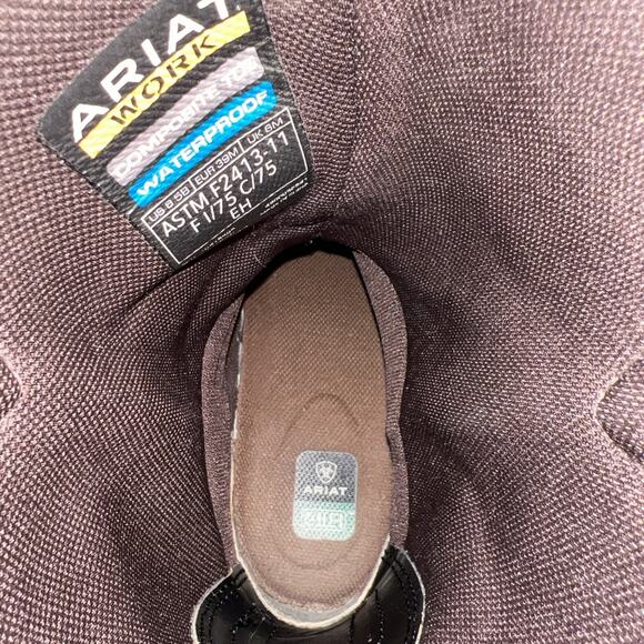 Ariat Tracey Composite Toe Work Waterproof Leather Western Boots Womens sz 8.5 B - Picture 12 of 14